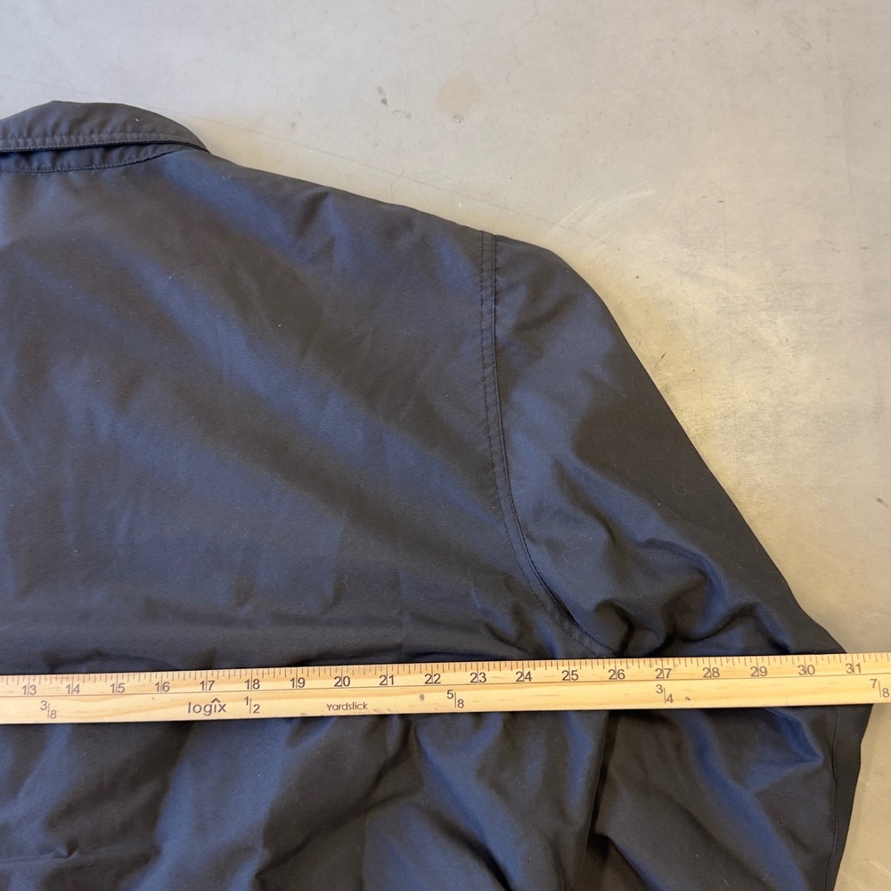 Chaps Mens XL Black Full Zip Harrington Jacket Windbreaker Plaid Lined Casual - Picture 4 of 6